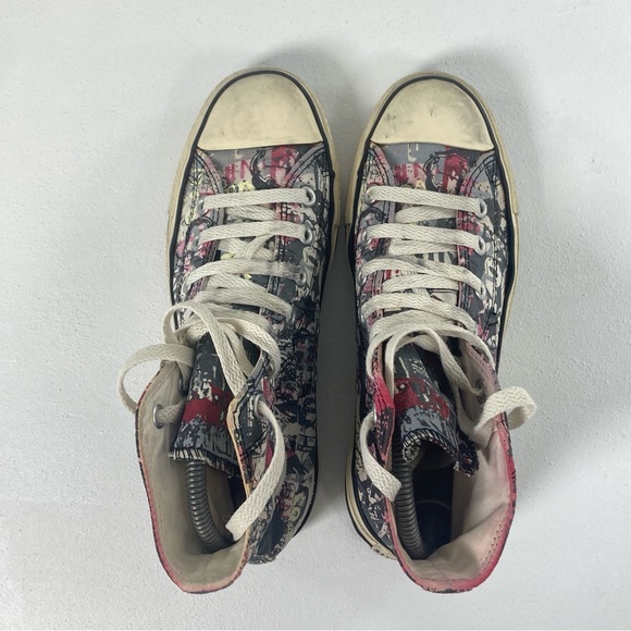 Vintage Converse Size 6 Custom Graffiti Chuck Taylor All Star High Top, Artisan - Picture 8 of 16